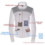 Milwaukee Leather MPL2784 Women’s Black Micro Fleece Jacket with Reflective Stripes - Image 5