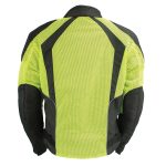 Milwaukee Leather MPL2793 High Vis Green with Black Armored Textile Motorcycle Jacket for Women – All Season Mesh Jacket - Image 2