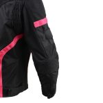 Milwaukee Leather MPL2794 Black and Pink Mesh/Textile Armored Motorcycle Racer Jacket for Women – All Season Jackets - Image 5