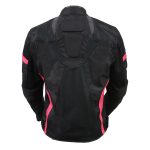 Milwaukee Leather MPL2794 Black and Pink Mesh/Textile Armored Motorcycle Racer Jacket for Women – All Season Jackets - Image 2