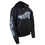 Milwaukee Leather MPLH228001 Women’s ‘Angel Roses’ Zip Up Hooded Black Sweat Shirt - Image 13