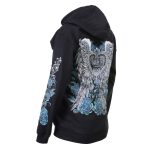 Milwaukee Leather MPLH228001 Women’s ‘Angel Roses’ Zip Up Hooded Black Sweat Shirt - Image 6