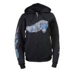 Milwaukee Leather MPLH228001 Women’s ‘Angel Roses’ Zip Up Hooded Black Sweat Shirt - Image 48