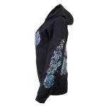 Milwaukee Leather MPLH228001 Women’s ‘Angel Roses’ Zip Up Hooded Black Sweat Shirt - Image 9