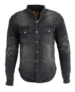 Milwaukee Leather MPM1620 Men’s Black Flannel Biker Shirt w/ CE Approved Armor – Reinforced w/ Aramid Fibers - Image 9
