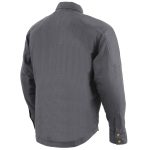 Milwaukee Leather MPM1622 Men’s Black Armored Denim Long Sleeve Shirt Reinforced w/ Aramid Fibers - Image 9