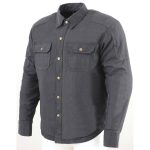 Milwaukee Leather MPM1622 Men’s Black Armored Denim Long Sleeve Shirt Reinforced w/ Aramid Fibers - Image 11
