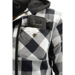 Milwaukee Leather Men’s Othello Black & White Plaid Hooded Riding Shirt w/ CE Armor & Aramid Fiber Panels – MPM1629 - Image 15