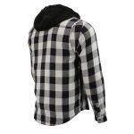 Milwaukee Leather Men’s Othello Black & White Plaid Hooded Riding Shirt w/ CE Armor & Aramid Fiber Panels – MPM1629 - Image 18