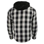 Milwaukee Leather Men’s Othello Black & White Plaid Hooded Riding Shirt w/ CE Armor & Aramid Fiber Panels – MPM1629 - Image 17