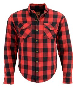 Milwaukee Leather MPM1631 Men’s Plaid Flannel Biker Shirt with CE Approved Armor – Reinforced w/ Aramid Fiber - Image 11