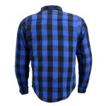 Milwaukee Leather Men’s Plaid Flannel Blue Biker Shirt with CE Approved Armor Reinforced w/Aramid Fiber MPM1634 - Image 11