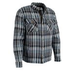 Milwaukee Leather MPM1636 Men’s Armored Riding Flannel – Full Aramid Fiber Lined, CE Shoulder/Elbow Armor