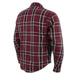 Milwaukee Leather MPM1640 Men’s Plaid Flannel Biker Shirt with CE Approved Armor – Reinforced w/ Aramid Fiber - Image 12