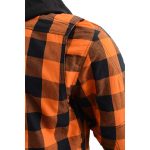 Milwaukee Leather Men’s Titans Orange & Black Plaid Hooded Riding Shirt w/ CE Armor & Aramid Fiber Panels – MPM1642 - Image 17