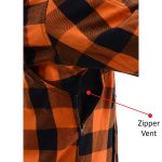 Milwaukee Leather Men’s Titans Orange & Black Plaid Hooded Riding Shirt w/ CE Armor & Aramid Fiber Panels – MPM1642 - Image 16