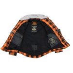 Milwaukee Leather Men’s Titans Orange & Black Plaid Hooded Riding Shirt w/ CE Armor & Aramid Fiber Panels – MPM1642 - Image 12