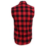 Milwaukee Leather MPM1649 Men’s Classic Black and Red Button-Down Flannel Cut Off Sleeveless Casual Shirt - Image 6