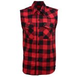 Milwaukee Leather MPM1649 Men’s Classic Black and Red Button-Down Flannel Cut Off Sleeveless Casual Shirt - Image 10
