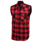 Milwaukee Leather MPM1649 Men’s Classic Black and Red Button-Down Flannel Cut Off Sleeveless Casual Shirt - Image 9