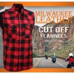 Milwaukee Leather MPM1649 Men’s Classic Black and Red Button-Down Flannel Cut Off Sleeveless Casual Shirt - Image 5