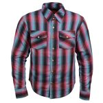 Milwaukee Leather MPM1654 Men’s Plaid Flannel Biker Shirt with CE Approved Armor – Reinforced w/ Aramid Fiber - Image 15