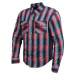 Milwaukee Leather MPM1654 Men’s Plaid Flannel Biker Shirt with CE Approved Armor – Reinforced w/ Aramid Fiber - Image 14