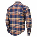 Milwaukee Leather MPM1656 Blue and Orange Flannel Biker Shirt for Men with CE Armor – Reinforced w/ Aramid Fiber - Image 12