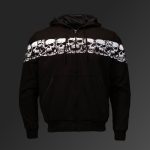 MMCC Men’s Bare Bones Hoodie – Reflective Skull Graphics Front & Back, Full Zip, 100 % Cotton – MPM1681 - Image 7