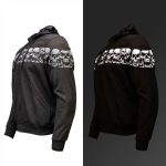 MMCC Men’s Bare Bones Hoodie – Reflective Skull Graphics Front & Back, Full Zip, 100 % Cotton – MPM1681 - Image 9