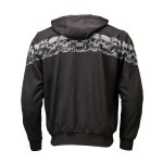 MMCC Men’s Bare Bones Hoodie – Reflective Skull Graphics Front & Back, Full Zip, 100 % Cotton – MPM1681 - Image 10