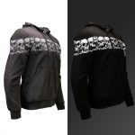 MMCC Men’s Bare Bones Hoodie – Reflective Skull Graphics Front & Back, Full Zip, 100 % Cotton – MPM1681 - Image 11
