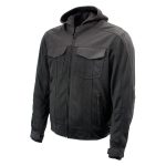 Milwaukee Leather Men’s Requiem Mesh and 1300D Nylon Motorcycle Jacket with CE Armor, Removable Hoodie – MPM17018 - Image 8