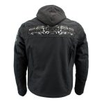 Milwaukee Leather Men’s Vengeance Black Armored Textile Motorcycle Jacket with Skull Embroidery – MPM17019 - Image 14