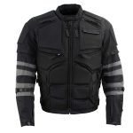 Milwaukee Leather Men’s Morph Black/Grey Textile Motorcycle Jacket w/ CE Armor, Removable Sleeves – MPM17026 - Image 15