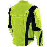 Milwaukee Leather Men’s Invasion Black/Neon Textile Motorcycle Jacket w/ CE Armor – MPM17028 - Image 10