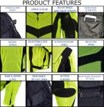 Milwaukee Leather Men’s Invasion Black/Neon Textile Motorcycle Jacket w/ CE Armor – MPM17028 - Image 4