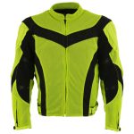 Milwaukee Leather Men’s Invasion Black/Neon Textile Motorcycle Jacket w/ CE Armor – MPM17028 - Image 9