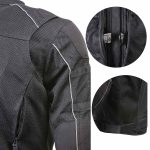 Milwaukee Leather Men’s Troubled Black Textile Motorcycle Jacket w/ CE Armor – MPM17029 - Image 7