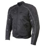 Milwaukee Leather Men’s Troubled Black Textile Motorcycle Jacket w/ CE Armor – MPM17029 - Image 14