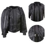 Milwaukee Leather Men’s Shadow Black Textile Motorcycle Jacket w/ CE Armor – MPM17030 - Image 4