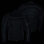 Milwaukee Leather Men’s Shadow Black Textile Motorcycle Jacket w/ CE Armor – MPM17030 - Image 5