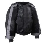 Milwaukee Leather Men’s Venture Dark Grey/Black Textile Motorcycle Jacket w/ CE Armor – MPM17032 - Image 4