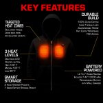 Nexgen Heat Men’s Heated Sweatshirt Hoodie – Black Cold-Weather Gear for Riding & Outdoor NXM1713SET - Image 4