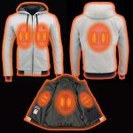 Nexgen Heat Men’s Silver Heated Hoodie Jacket – Winter Motorcycle Riding Gear for Cold Outdoors MPM1714SET - Image 6