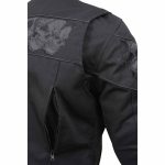 Milwaukee Leather MPM1730 Men’s Black Padded Textile All Season Motorcycle Jacket w/ Reflective Skulls Artwork - Image 10