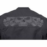 Milwaukee Leather MPM1730 Men’s Black Padded Textile All Season Motorcycle Jacket w/ Reflective Skulls Artwork - Image 11