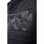 Milwaukee Leather MPM1730 Men’s Black Padded Textile All Season Motorcycle Jacket w/ Reflective Skulls Artwork - Image 12