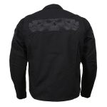 Milwaukee Leather MPM1730 Men’s Black Padded Textile All Season Motorcycle Jacket w/ Reflective Skulls Artwork - Image 14