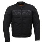 Milwaukee Leather MPM1730 Men’s Black Padded Textile All Season Motorcycle Jacket w/ Reflective Skulls Artwork - Image 17